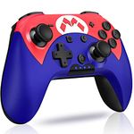 Switch Controller - Wireless Switch Pro Controller for Nintendo Switch/Switch Lite/Switch OLED with 3 Levels Turbo Function, 4 Levels Adjustable Vibration, Six-Axis Motion Control, One-Key Wake up