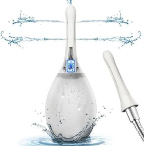 Anal Douche Enema Anti Back-Flow, Enema Bulb Connected to Shower Hole for Men,Portable Travel Colon Cleanse with 7 Spouts, Reusable Vaginal Cleaner Kit（233ML） (weiß)