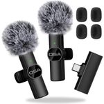 OSA USB-C Wireless Lavalier Microphone for iPhone 15 Series/Android/Type-C Smartphone Laptop, Wireless Microphone for Video Recording Mini Microphone, Live Streaming, TikTok, Vlog, YouTube, Interview