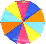 SPINFOX 10ft Multicolored Play Parachute with Handles for Kids - Indoor/Outdoor Games & Exercise Toy