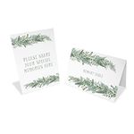 Set of 2 card signs 'memory table' & 'please share your special memories here' | bereavement signs with green ferns | funeral book for guest to sign | celebration of life table