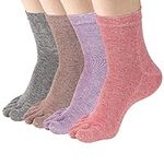 Meaiguo Women's Toe socks Cotton Cr