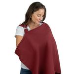 Comfy Cubs Nursing Cover for Baby Breastfeeding - 100% Muslin Cotton, Soft & Breathable Cotton, Breastfeeding Pumping Cover for Mom, with Rigid Hoop - Privacy Unisex Lightweight Covers Wrap (Wine)