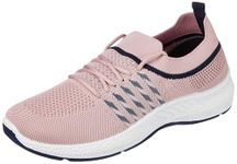 Aqualite Women LSS-302 Shoes, Peach/N.Blue, 4 UK/India