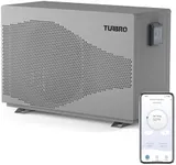 TURBRO 58,000 BTU DC Inverter Swimming Pool Heat Pump, WiFi Control Electric Pool Heater for Above and Inground Pools up to 18,000 Gal, Heating and Cooling, Up to 15.8 COP, 220-240V, Beluga B58V