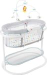 Fisher-Price Soothing Motions Bassinet, Soothe Baby to Sleep with Calming Sway Motion, Deluxe Overhead Mobile & Dual Mode Light Projection!, Multi