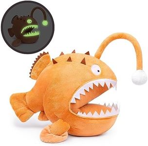 lilizzhoumax Peluche di Pesce, 28cm/11”, simulazione Peluche di Pesce, simpatico Giocattolo Luminoso della Peluche, morbido Decorazione Horror di Halloween Regalo per Bambini e Amici