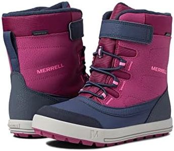 Merrell Snow Storm WTRPF Boot, Berry/Navy, 2 US Unisex Big Kid