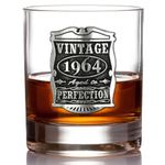 English Pewter Company Vintage Years 1964 60th Birthday or Anniversary Whisky Glass Tumbler - Unique Gift Idea for Men [VIN002]