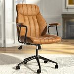 Bananister Brown Leather Desk Chair