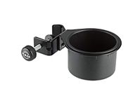 K&M 16024 Can Holder Black – Shelf for Cups and Cans, Screw-On up to Diameter 3 cm, Flexible and Practical