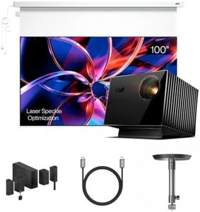 AWOL Valerion VisionMaster Max 4K Laser Home Theater Projector Bundle with ThunderBeat 4.1.2 Sound System and 100-Inch PureVision Motorized Screen