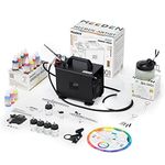 MEEDEN Airbrush Kit with Compressor and Guns - 1/5 HP Quite Air Compressor for Model Painting with 3 Dual-Action Airbrush Guns - 24 Colors 30ml Acrylic Spray Paint Set with Hose