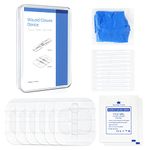 SEABIRD Emergency Wound Closure Device, Zip Stitch Laceration Kit 6Pcs, Wound Closure for Home Outdoor, Painless Laceration Repair Without Stitch, Adhesive Bandages for Wound Care & First Aid, (White 6pcs)