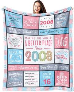 Sweet 16 Gifts for Girls, 16th Birthday Gifts for Girls, 16 Year Old Girl Birthday Gift Ideas, Sweet Sixteen Gifts Presents for Girls, Happy 16th Birthday Decorations Girl Throw Blanket 60" X 50"