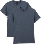 Gildan Men's Heavy Cotton T-Shirt, Style G5000, Multipack, Dark Heather (2-Pack), Medium