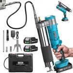 Seesii 2-in-1 Electric Grease Gun, 12000 PSI, with 2 Batteries and 48” Hose