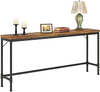 Tribesigns 70.9 Inch Extra Long Console Table, Narrow Long Sofa Table Behind Couch, Rustic Entryway Hallway Table Industrial Height Bar Table for Living Room