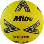 Mitre Unisex-Adult Ultimatch One 24 Football, Fluo Yellow/Black/Circular Grey, 5
