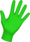 Zepham Powder Free Nitrile Hand Gloves Food Grade, Non Tearable, CE & FDA Approved (pack of 50), Made in Malaysia (Medium) Parrot Green