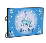 Paper Plane Design Scrapbook Photo Album - Its A Boy Photo Book, Memorable Unique Gift For Mom Kids Babies Craft Picture Scrapbook Diary Album, Size- 12 x 8.5 Inch