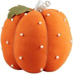 Mud Pie Orange, 12" x 10" Dotted Stuffed Pumpkin