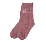 D Design Invent Print! Nana Gift Socks Women's Funny Present Keepsake Size 4-7 (Burgundy)