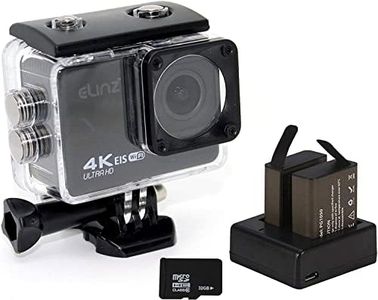 Birthday Gift Ideas for Teens, Elinz 4K Underwater Cam for Men, Women, Adults, Kids HD Sports Action Camera Cam 4K@60FPS Waterproof, IMX386 Sensor, 1080P 32gb SD Card, 2X Batteries 1 Yr Warranty