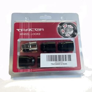 TRACER Dadi di bloccaggio per cerchioni neri M12 x 1,5 cm, conico 60°, lunghezza 34 mm, larghezza chiave 19/21, con 2 chiavi, compatibili con Ford, Chrysler, Toyota, Hyundai, KIA, Honda, Mazda