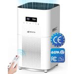 HEPA 13 Air Purifiers for Home Large Room Up to 160m²,CADR 400 m³/h Air Purifiers for Bedroom with Air Quality Sensor, True HEPA Filter Remove Dust, Odor, Pets Dander, Smoke, Pollen