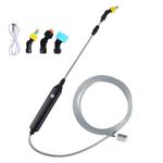 Ikaif 5V Rechargeable Garden Sprayer, Battery-Powered & Portable, Electric Wand with 3 Nozzles, 5M Hose for Lawns, Weeds & Plants