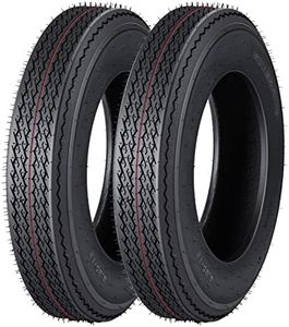 GarveeTech 2 PCS Trailer Tires, 4.80-12 480-12 480 12 6PR Trailer Tires With 12'' Rim, Load Range C 480/12 Premium Trailer Tires For Different Agricultural Terrains Towing