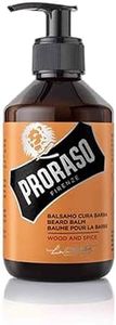 Proraso Bálsamo barba, Wood and Spice, 300 ml, bálsamo barba hombre suavizante anti irritaciones, bálsamo para cuidado facial hombre con aroma refrescante