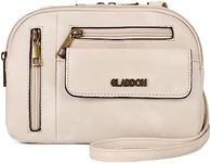 Gladdon Small Crossbody Bags for Women Multi Pocket Shoulder Purses Leather Lady Satchel Handbags Trendy Beige