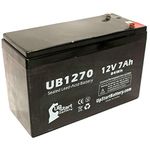 BB Battery BP7-12 Battery - Replacement UB1270 Universal Sealed Lead Acid Battery (12V, 7Ah, 7000mAh, F1 Terminal, AGM, SLA) - Includes Two F1 to F2 Terminal Adapters