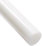 NYLON 6 Round Rod, Translucent White 16mm Diameter x 300mm Long Grade 6