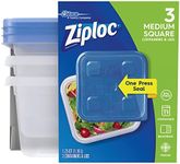 Ziploc® Plastic Food Storage Container Set, Clear, Pack of 3