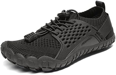 NORTIV 8 Unisex-Child Quick Dry Barefoot Lightweight Athletic Outdoor Water Sports Shoes, Black/2-10 Toddler (Aqua-K2)