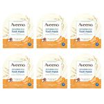 Aveeno Repairing CICA Foot Mask with Prebiotic Oat and Shea Butter, Moisturizing Foot Mask for Extra Dry Skin, 6 Pairs of Single-Use Slippers