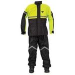 Nelson-Rigg Stormrider Rain Suit (Black/High Visibility Yellow, X-Large)