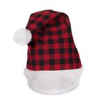 Windy City Novelties Holiday Christmas Plaid Santa Hat For Adults And Kids (Plaid Design Hat)