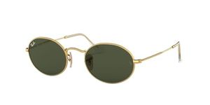 Ray-Ban Unisex UV Protected Green Lens Oval Sunglasses - 0RB3547001/3154