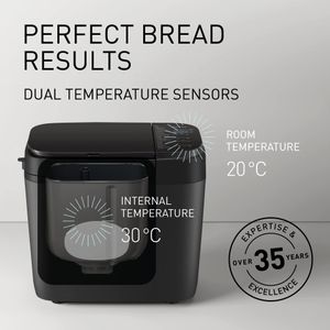 Panasonic Automatic Bread Maker – 30 Programs, Nut Dispenser, Gluten-Free, Black