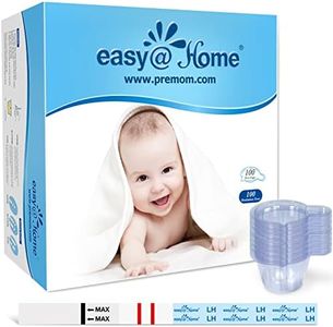 Easy@Home Ovulation Test Strips, 100 Pack Fertility Tests, Ovulation Predictor Kit, FSA Eligible, Powered by Premom Ovulation Predictor iOS and Android App, EZW2-S-100