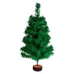 FINGOOO 2ft/60cm Artificial Christmas Tree with Wood Base, Tabletop DIY Xmas Home Indoor Decorations and Gift, Green