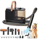 Bunfly Dog Grooming Kit & Dog Hair Vacuum, Pet Grooming Vacuum with 13,000kPa Powerful Suction for 99% Pet Hair Removal, 3.5L Capacity, 16 Grooming Tools for Dogs, Cats and Other Pet, Home Cleaning