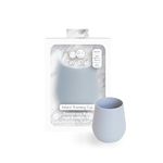 ezpz Tiny Cup - 100% Silicone Drinking Training Open Cup for Baby/Infants - Designed by a Pediatric Feeding Specialist - Soft Non-Slip Grip - Weighted Base & Tactile Bumps - 59 ml, 4 Months+(Pewter)