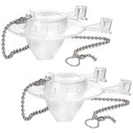 Hibbent Toilet Flapper Replacement Compatible with Gerber 99-647 2 Pack, 2 Inch Toilet Flapper with Stainless Chain and Hook, Easy to Install