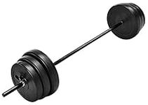 Signature Fitness 100-Pound Weight Set for Home Gym with Six Plates and 1x 5FT Standard Barbell, Comes with Spring Locks