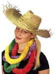 Smiffys Beachcomber Hawaiian Straw Hat, Straw , Hawaiian Luau Fancy Dress, Adult Dress Up Hats